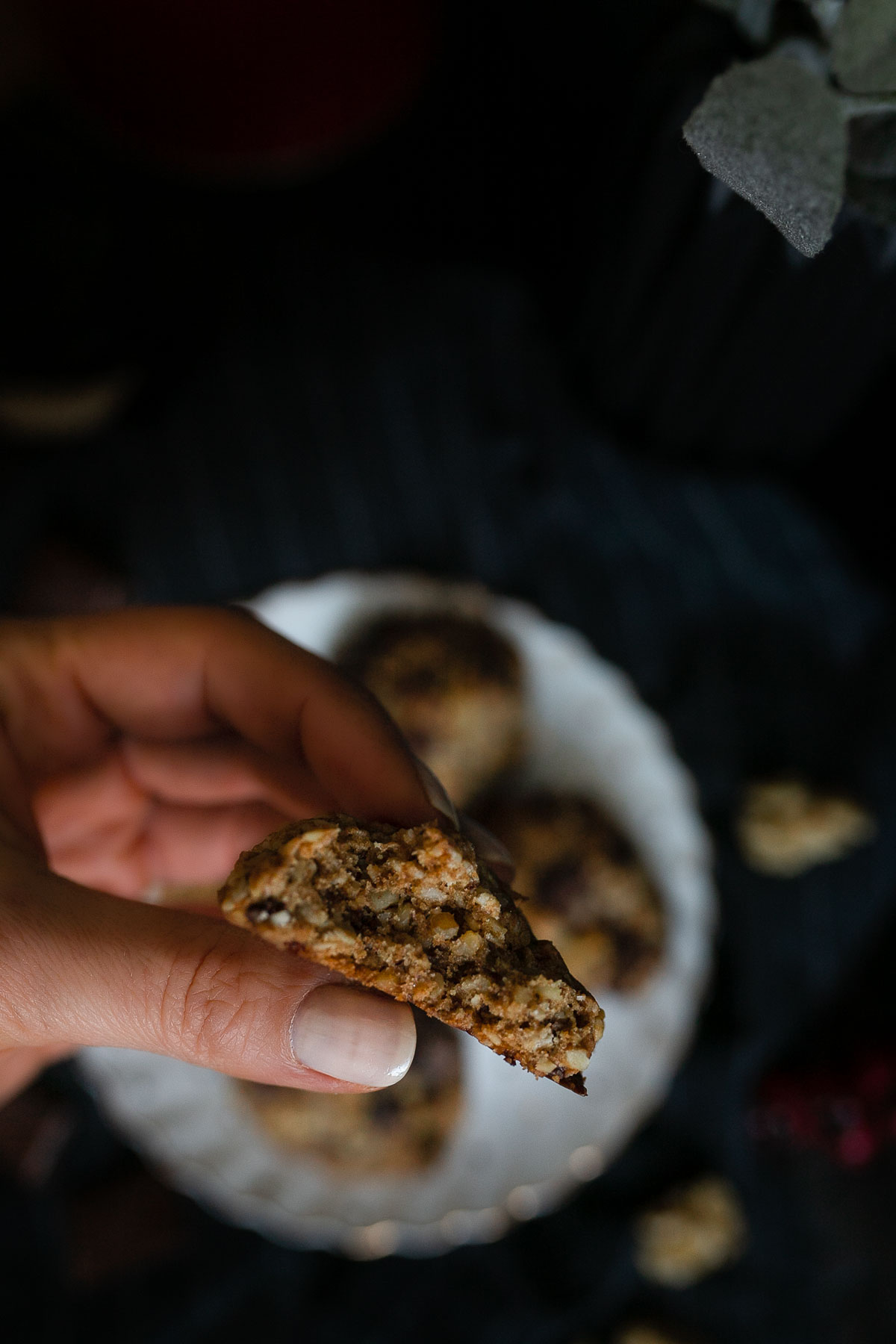 Auf dem Food- und Lifestyleblog backe ich mit dir meine liebsten Weihnachtsplätzchen. Die veganen Walnuss-Schokoladen Plätzchen sind im Nu zubereitet und unglaublich lecker. www.kleidermaedchen.de #vegan #veganbacken #plätzchen #weihnachtsplätzchen #walnuss #foodblog #lifestyleblog #schokolade